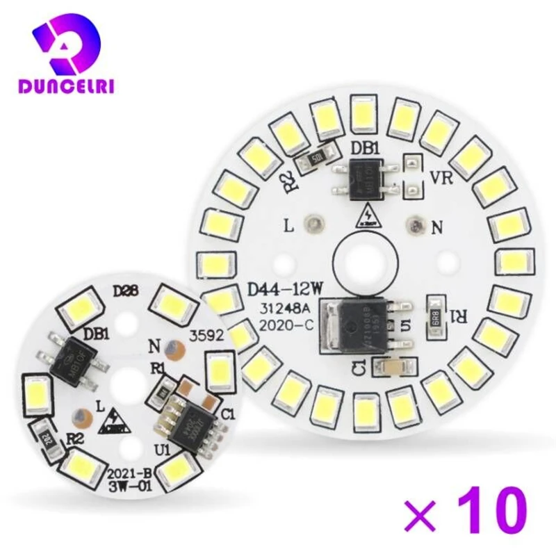 10pcs/lot LED Chip 3W 5W 7W 9W 12W 90 Lumen/W 2835SMD Round Light Beads for Light Bulb AC 220V-240V Bulb Chips Lighting Lamp 10pcs lot k9f5608uod pcbo k9f5608u0d pcb0 tsop48 flash memory chip 32m ic chips in stock 100% new and original