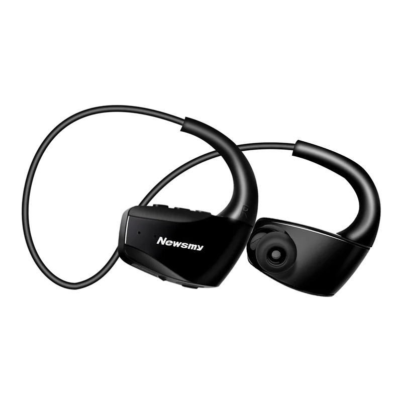 Newsmy Q16 беспроводная водонепроницаемая bluetooth-гарнитура мини портативные наушники спортивные наушники для бега Mp3 музыка 8G шейные черные затычки для ушей