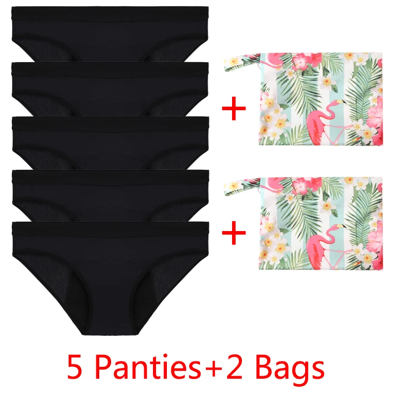 Bamboo Fiber Leak Proof Menstrual Panties Women Heavy Absorbency Four-layer Leakproof Women Period Underwear Menstrual Panties