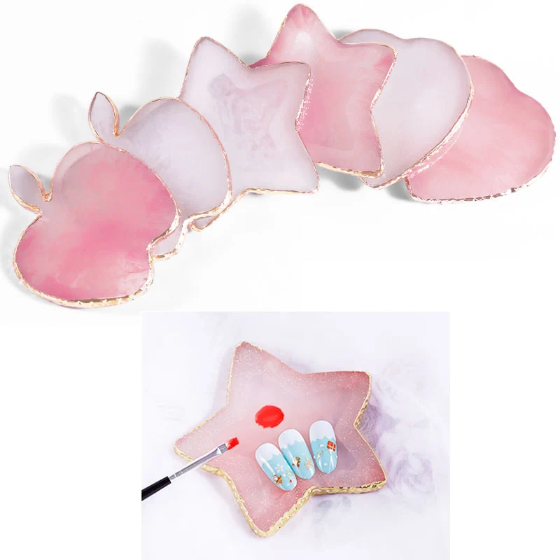 Накладные ногти в форме сердца демонстрационная доска палитра цветных камней из