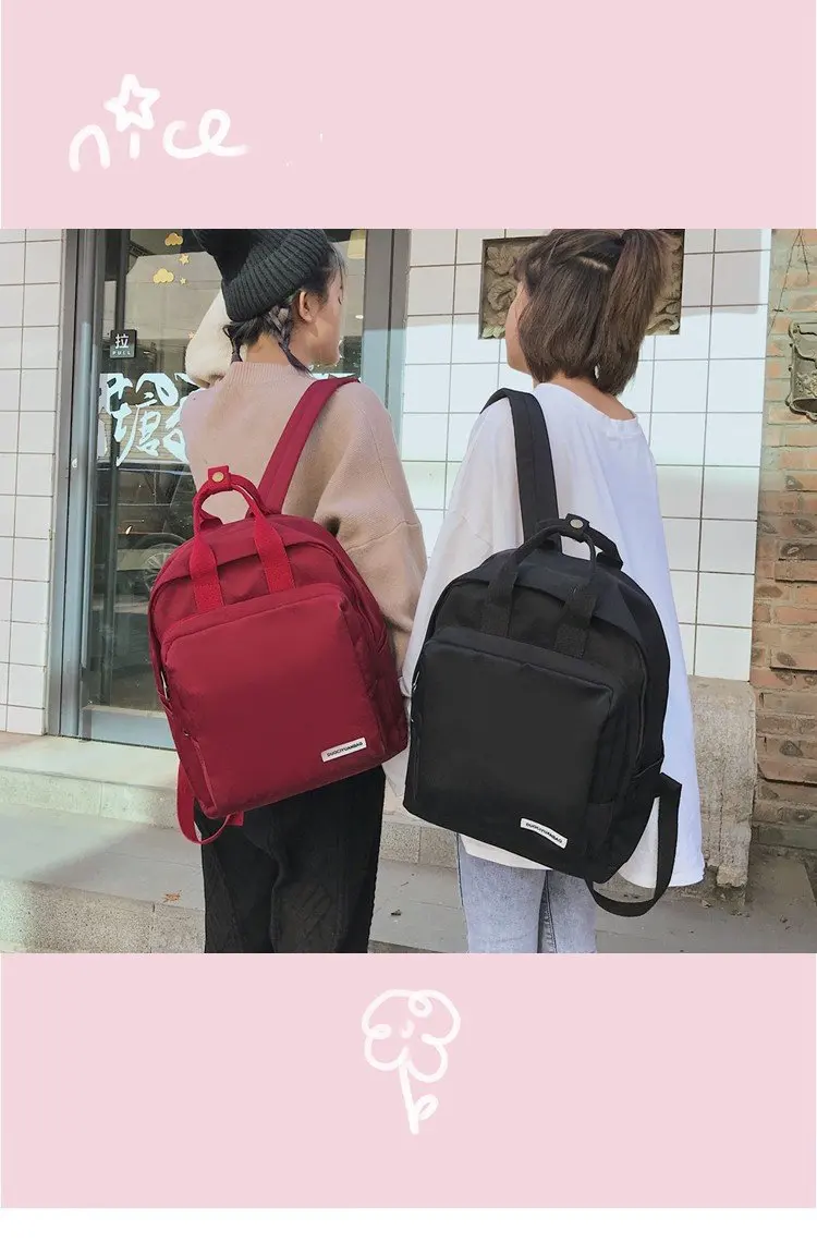 Женские сумки рюкзаки модный бренд водонепроницаемый большой емкости винтажная нейлоновая школьная сумка для подростков девочек рюкзак женский