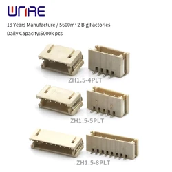 10/50Pcs ZH1.5MM Pitch Wafer Connector Vertical SMD 2/3/4/5/6/7/8/9/10 Pin Mini Terminal Connector