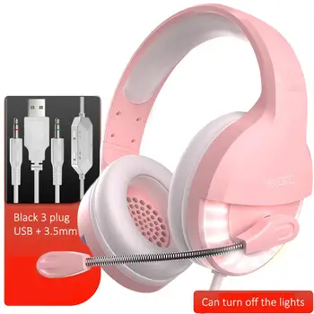 

Headphone Cool Headset Colourful Lamp Effect Noise Reduction Gaming Gaming Headset Computer