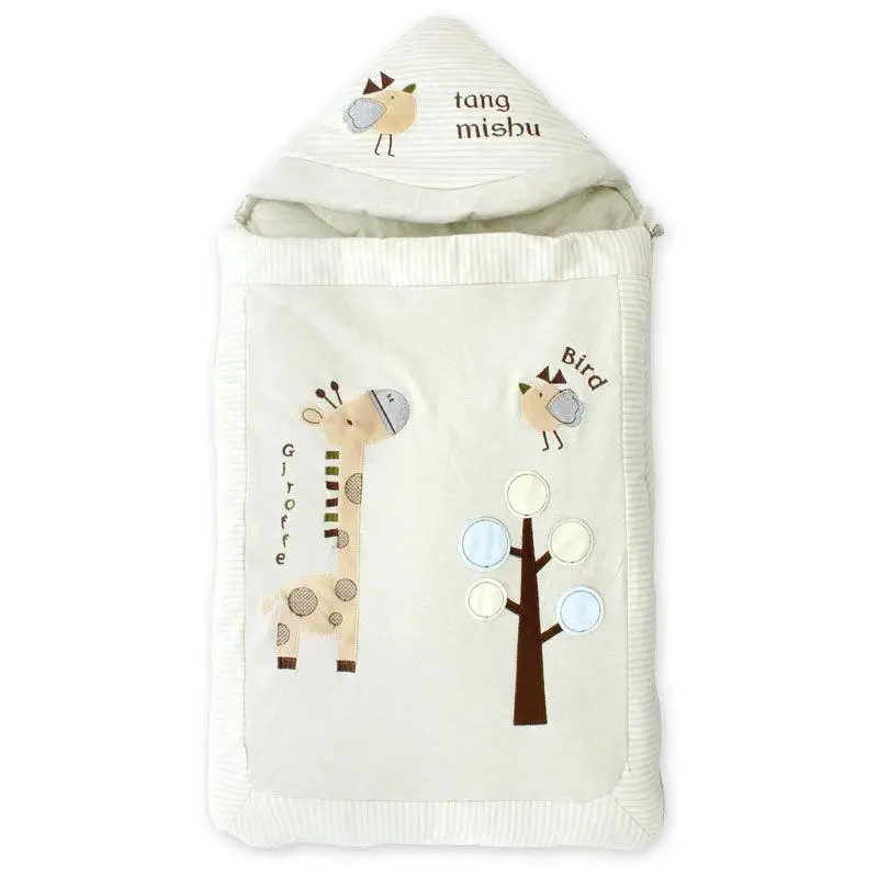 85x85 см Детские спальные мешки пеленать обертывание новорожденных девочек хлопок спальные мешки зима теплый Infantil мальчиков коляска конверты двойного назначения - Цвет: Green