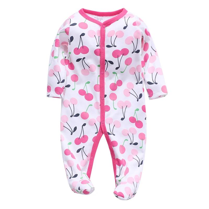 Одежда для маленьких девочек комбинезон для новорожденных, пижама с длинными рукавами для детей 3, 6, 9, 12 месяцев, детский комбинезон
