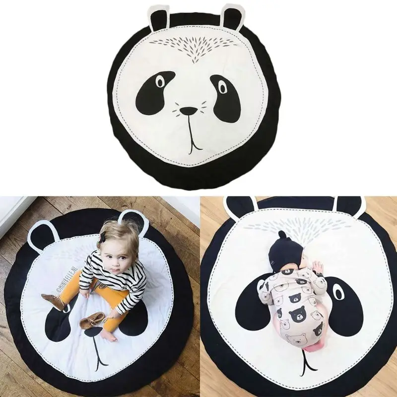 

Cartoon Panda Cotton Children Crawling Mat Kids Game Round Pad Baby Room Decoration Carpet