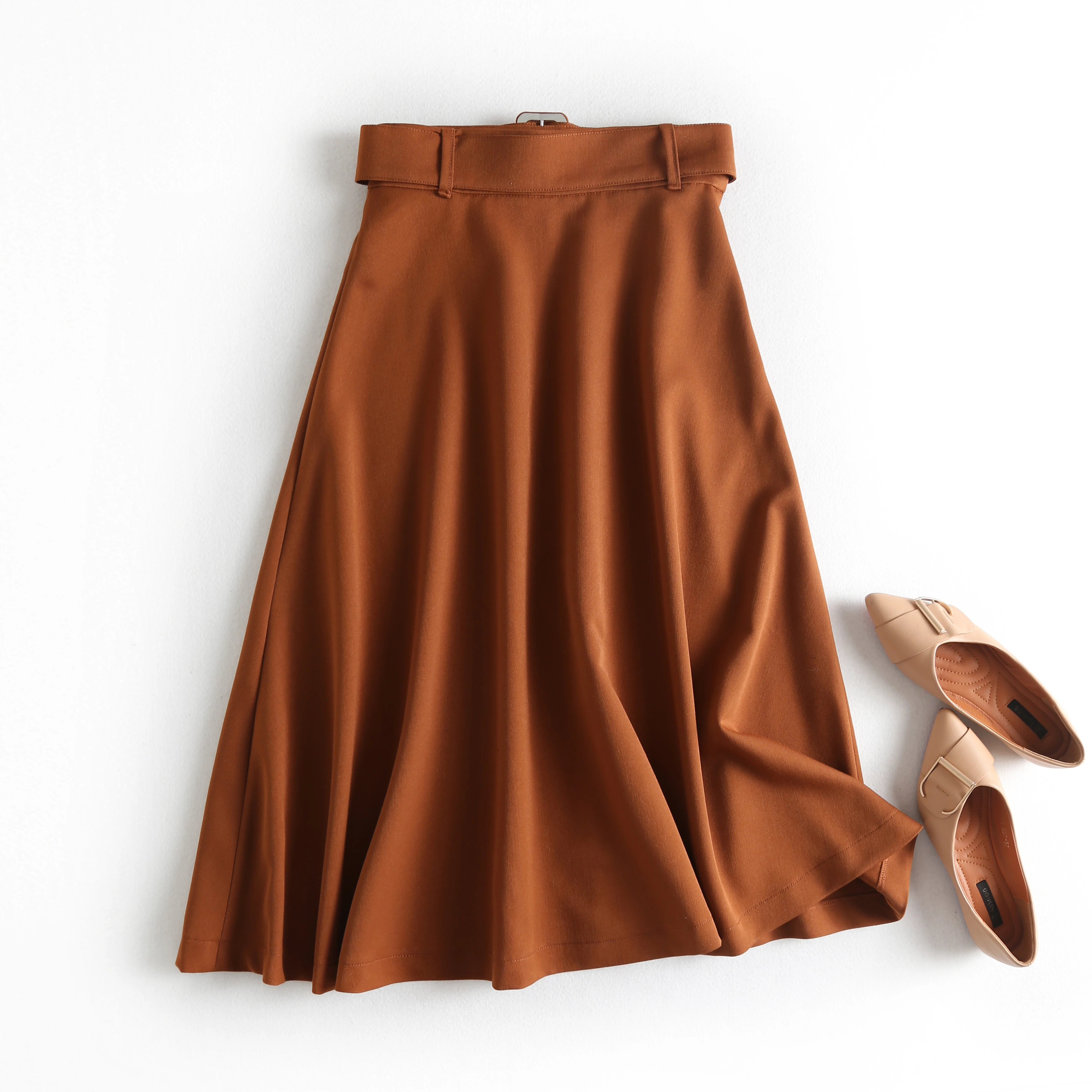 Новое поступление, женские роскошные длинные юбки до середины икры ...