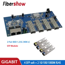 Коммутатор Gigabit Ethernet волоконно-оптический коммутатор промышленного класса 4 1,25G sfp волоконный порт 2 RJ45 10/100/1000M печатная плата Коммутатор Gigabit Ethernet волоконно-оптический коммутатор промышленного класса 4 1,25G sfp волоконный порт 2 RJ45 10/100/1000M печатная плата