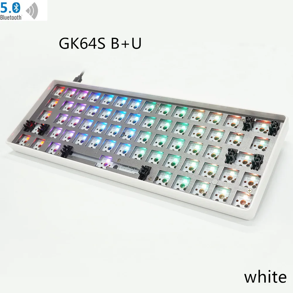 GK64 S комплект de teclado GK64 GK64S caja de madera CNC placa PCB con кабель Bluetooth 2 vendidos