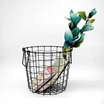 

Iron Storage Basket Metal Organizer Home Bathroom Box Fruits Sundries Container Home Storage Bag