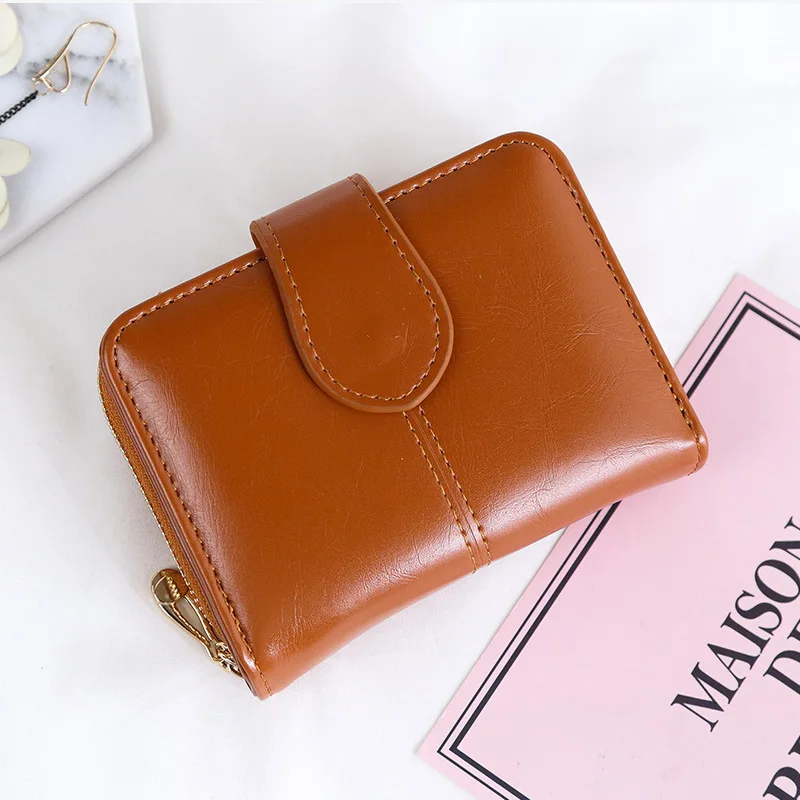 

Women's Small Luxury Wallet Credit Card Holder Ladies Minimalist Key Organizer Women Short Coin Purse Female Mini Passport Cover