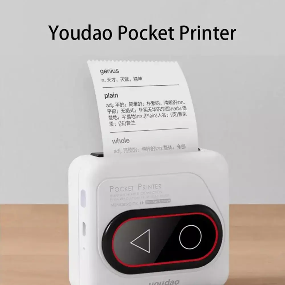 New Xiaomi Youdao Pocket Printer Portable Mini Thermal bluetooth Printer HD 306dpi Mini Wireless Th