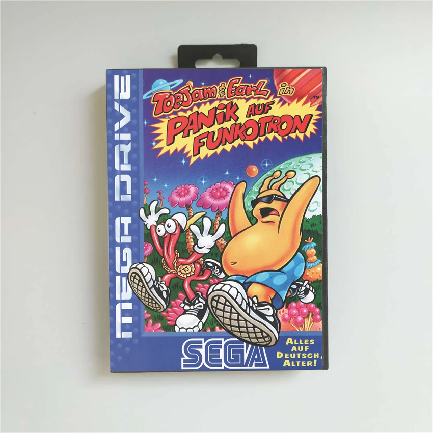 

ToeJam & Earl 2 Panic on Funkotron - EUR Cover With Box 16 Bit MD Game Card for Megadrive Genesis Video Game Console