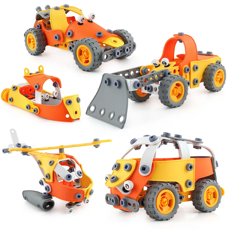 Nut Disassembly Loading Unloading Engineering Truck Excavator Bulldozer Child Screw Boy Creative Tool Education Toy Car Model