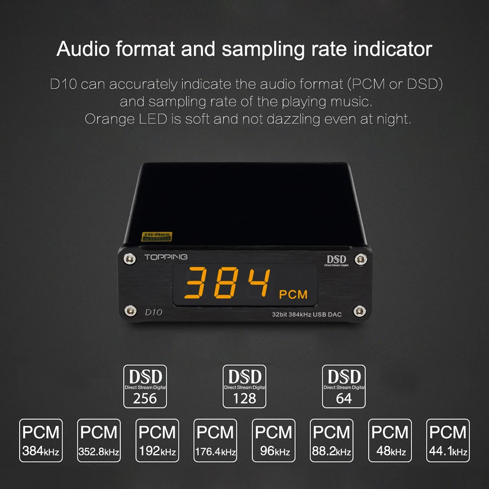 Топпинг D10 цифровой USB DAC аудио усилитель HiFi DAC Amp XMOS XU208 ES9018KAM OPA2134 DSD DAC усилитель аудио декодер