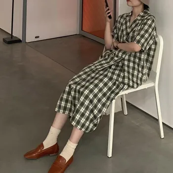 

Summer new style Japanese retro short-sleeved small suit jacket skirt suit skirt female student plaid two-piece trend