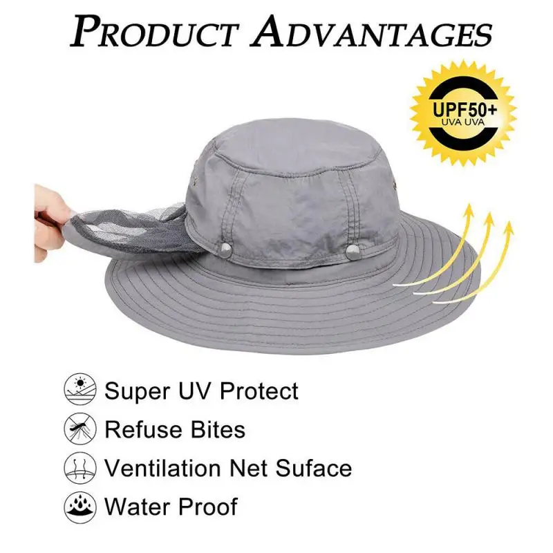 Mesh Hat Insects Mosquito Prevention 
