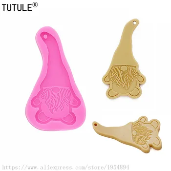 

Dwarf hat keychain mold,Gnome Silicone Mold Decorations Fondant Polymer Clay,DIYmanual kitchen baking tools liquid silicone mold