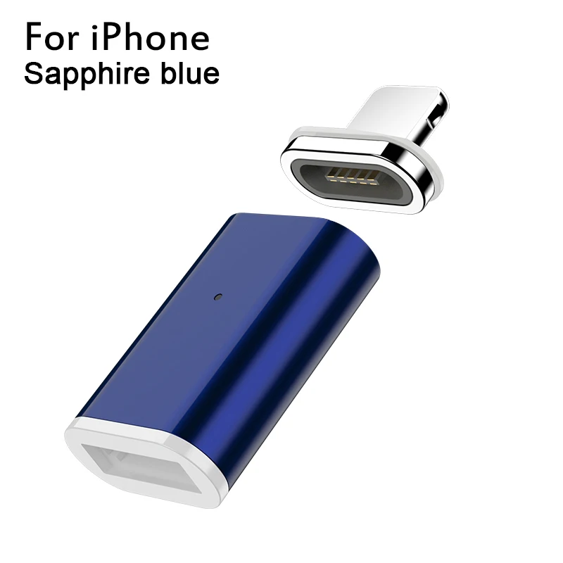 Магнитный USB C адаптер для iPhone XS X XR 8 7 поддержка QC3.0 8 Pin Micro usb type C зарядный разъем адаптер для huawei samsung - Цвет: For iPhone