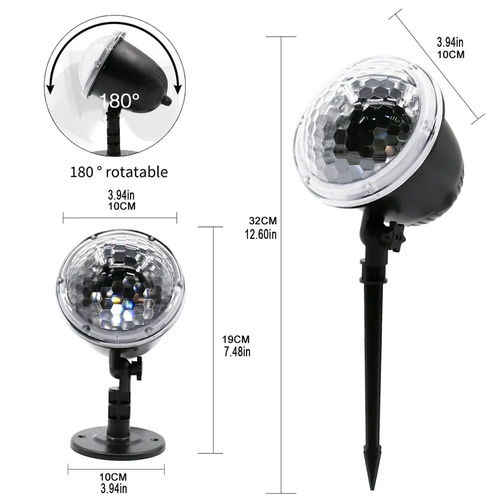 Festive Projection Lamp Led Christmas Halloween Projection Lamp Hd Pattern Holiday Decoration Lawn Garden Projection Lamp