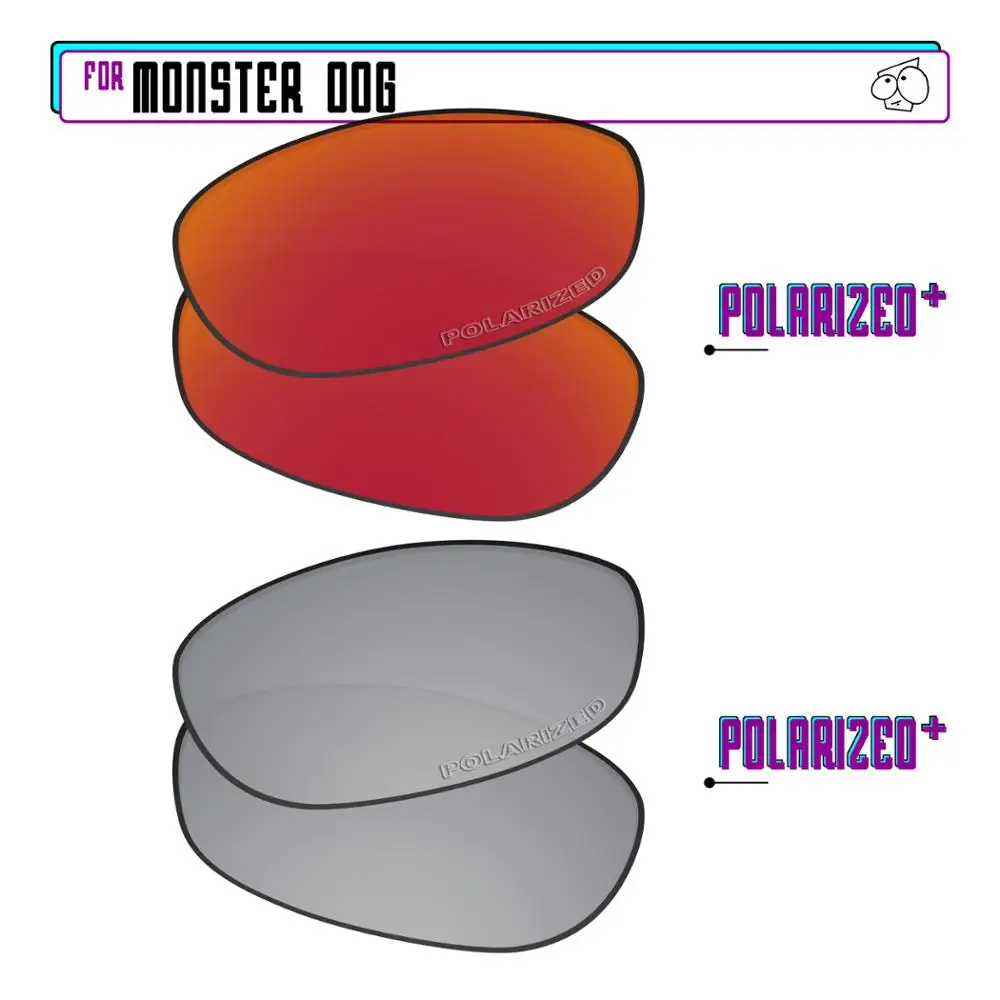 

Поляризованные Сменные линзы EZReplace для солнцезащитных очков Oakley Monster Dog-Sir P Plus-RedP Plus