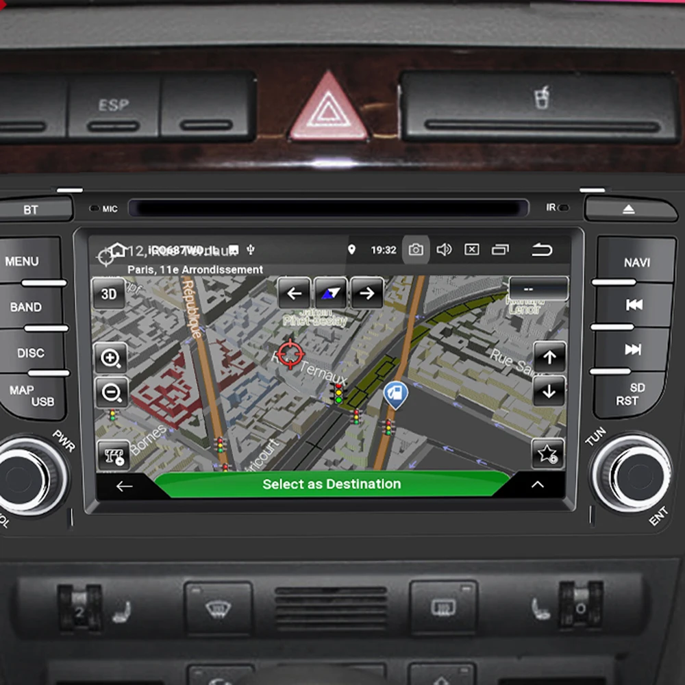 Flash Deal Android Bluetooth Autoradio Vehicle GPS Navigation for Audi A6 DSP Auto Radio 2 Din Touch Screen Car Multimedia Player Parktroni 5