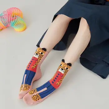 

Women Funny Cotton Crew Socks Colorful Cartoon Monster Print Harajuku Hosiery