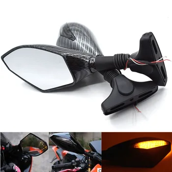 

Black Motorcycle Front Back LED Turn Signal Integrated Mirrors For Kawasaki ZX6R/ZX636/ZX6RR 2001-2004 ZX-9R/ZX-9 1999-2003