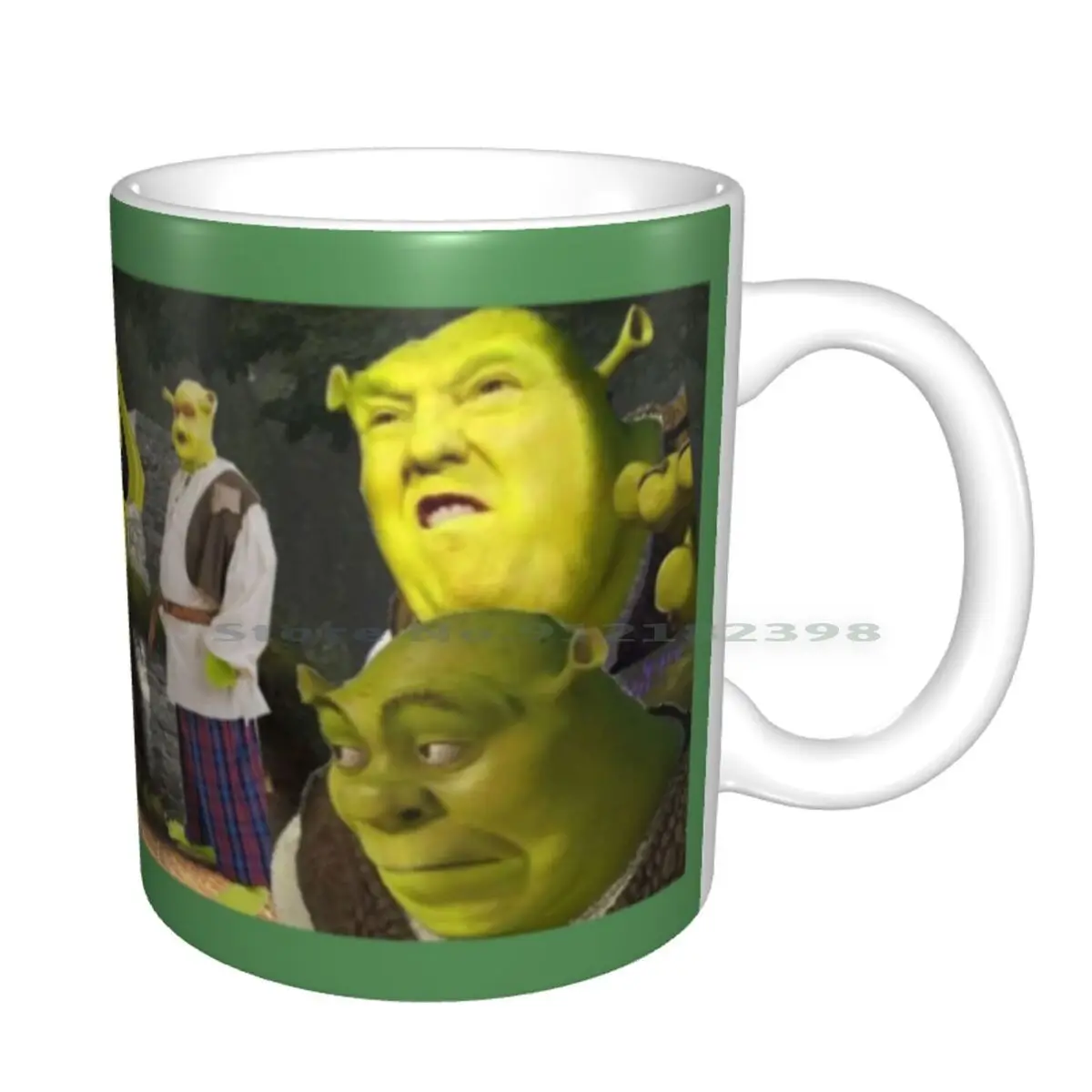 Funny Shrek Up Meme Coffee Ceramic Mug