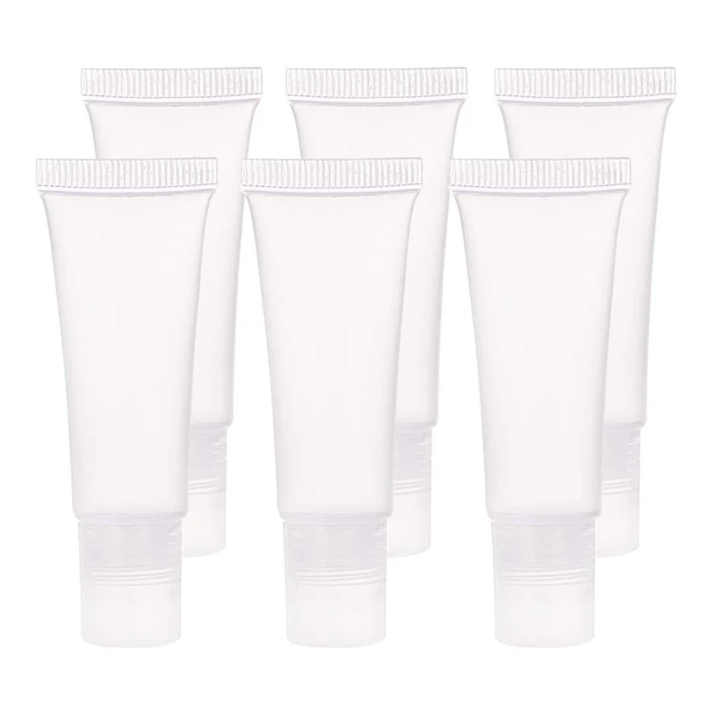 

50 Pack 10Ml Lip Gloss Tubes Empty Lotion Refill Tubes Soft Squeeze Tubes for DIY Travel Distribution Bottle
