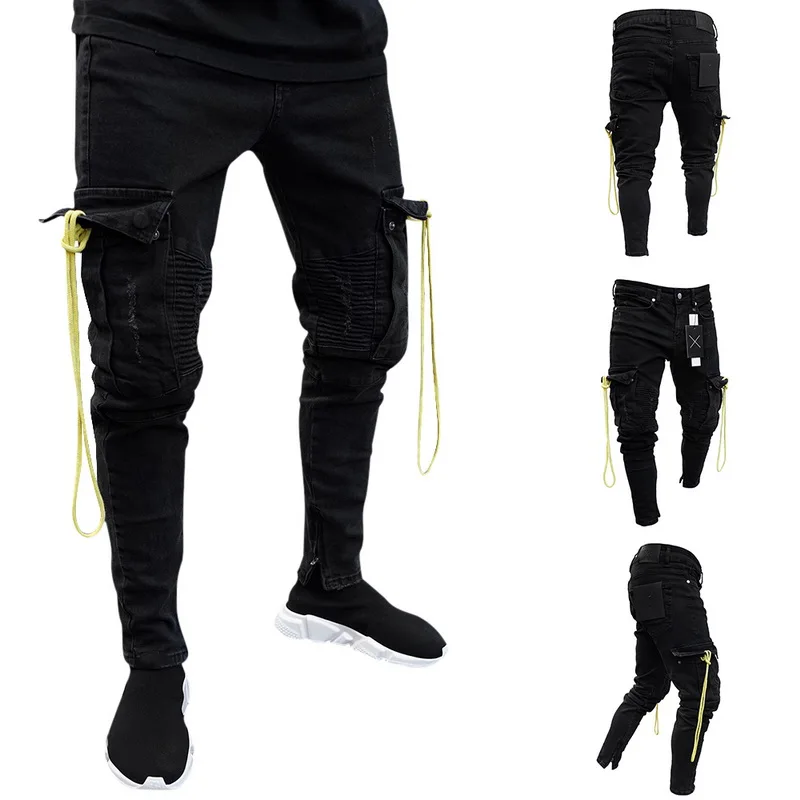 Oeak Men Slim Racer Biker Jeans Fashion Hiphop Jeans Denim Skinny Jeans 2019 New Fashion Creative Design Zipper Pants Oeak Men Slim Racer Biker Jeans Fashion Hiphop Jeans Denim Skinny Jeans 2019 New Fashion Creative Design Zipper Pants