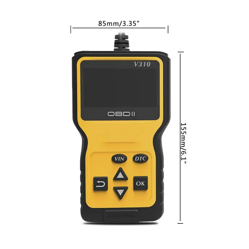 V310 OBDII Автомобильный считыватель кодов, сканер V1.1, проверка неисправности двигателя, датчик скорости автомобиля, диагностический инструмент, инструменты для сканирования кода