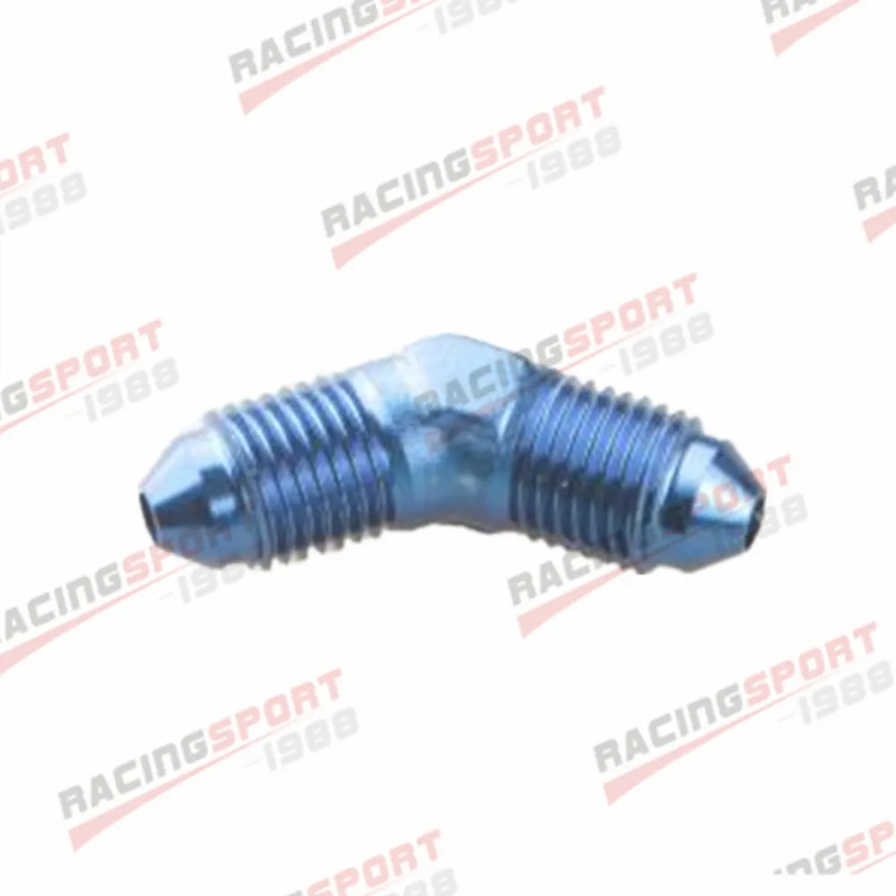 

3AN AN3 AN-3 Male Flare 45 Degree Union Fitting Aluminum Blue