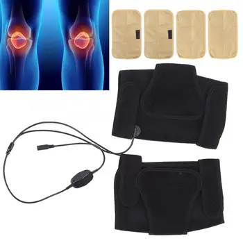 

Electric Heating Knee Brace Wrap Pain Relief Moxa Hot Compress Knee Protector(US Plug 100-240V)