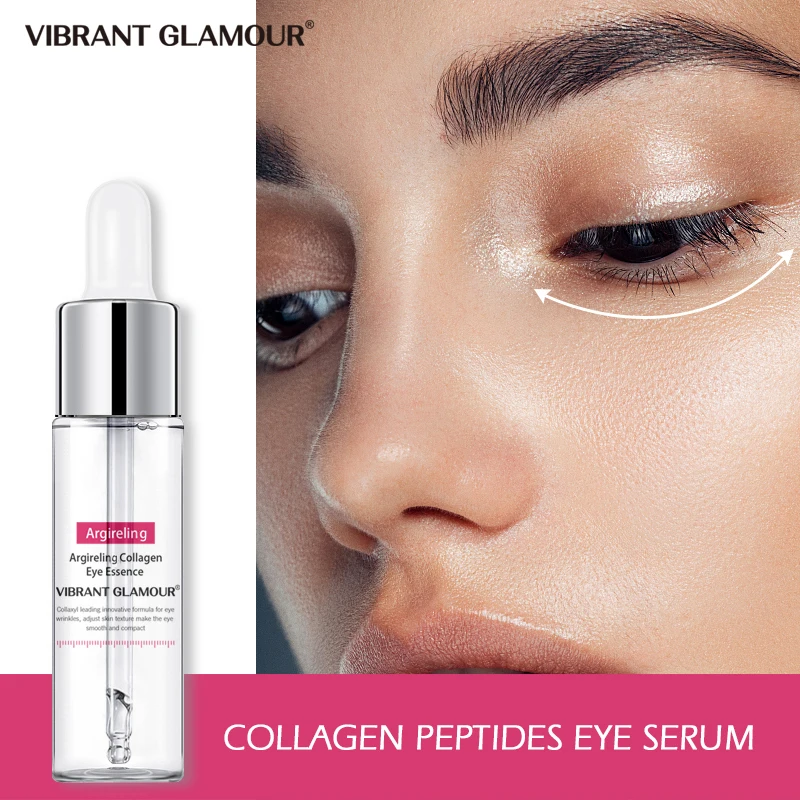 

VIBRANT GLAMOUR Collagen Peptides Eye Serum Hyaluronic Acid Anti-Aging Wrinkle Essence Liquid Remover Dark Circles Puffiness