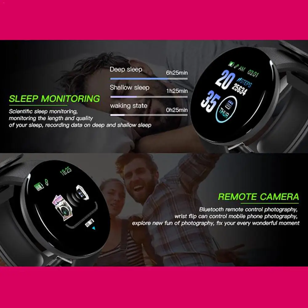 Мужские смарт часы с Bluetooth круглые водонепроницаемые для измерения