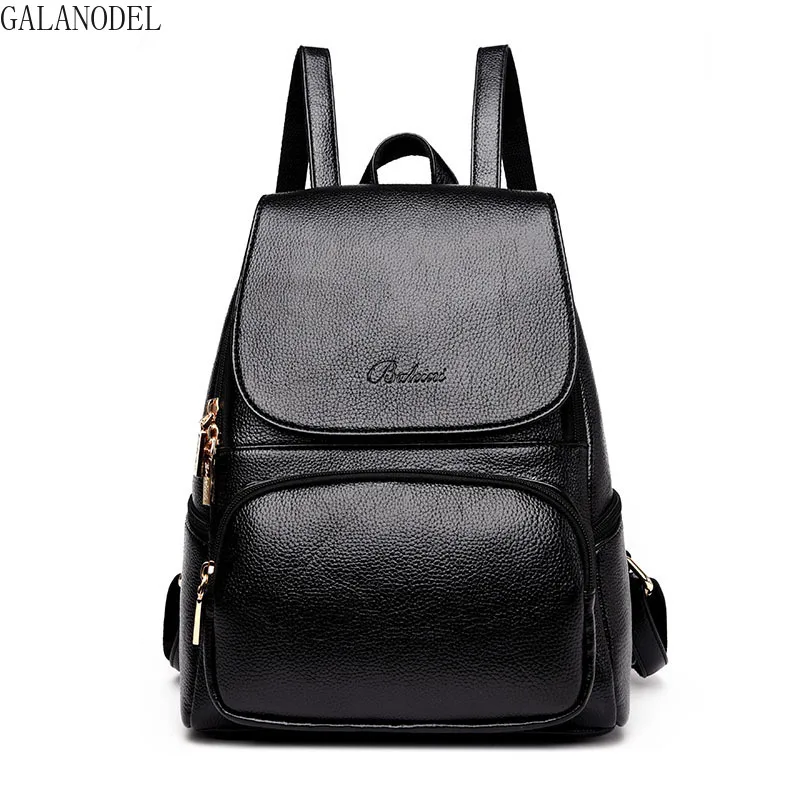 

Women Backpack Soft Leather Backpacks Female Travel Shoulder Bag Large Capacity Waterproof Rucksacks Multifunction Back Pack