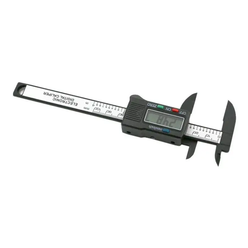 

Digital Caliper, 100mm 4 inch LCD Digital Electronic Carbon Fiber Vernier Caliper Gauge Micrometer GOTD (Black)