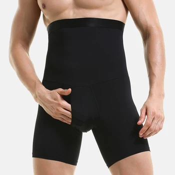 

NEW Black White Men Body Shaper Pants High Waist Trainer Slimming Panties Belly Abdomen Fat Drawing Fitness Underwear Shapewear