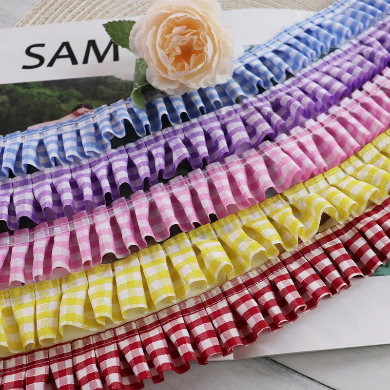 Low Price Multi-purpose Lattice Ribbon Pleated Lace Clothes Skirt Hat Ring With Decorative Bow To Make Toys Clothing Accessories | Дом и сад