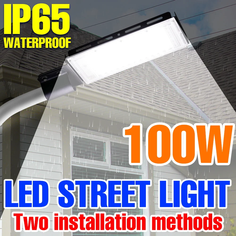 LED Street Lamp 100W LED Street Lamp Outdoor Spotlight Flood Light Wall Lampara 220V Street LED Floodlight Waterproof Lighting For Country House