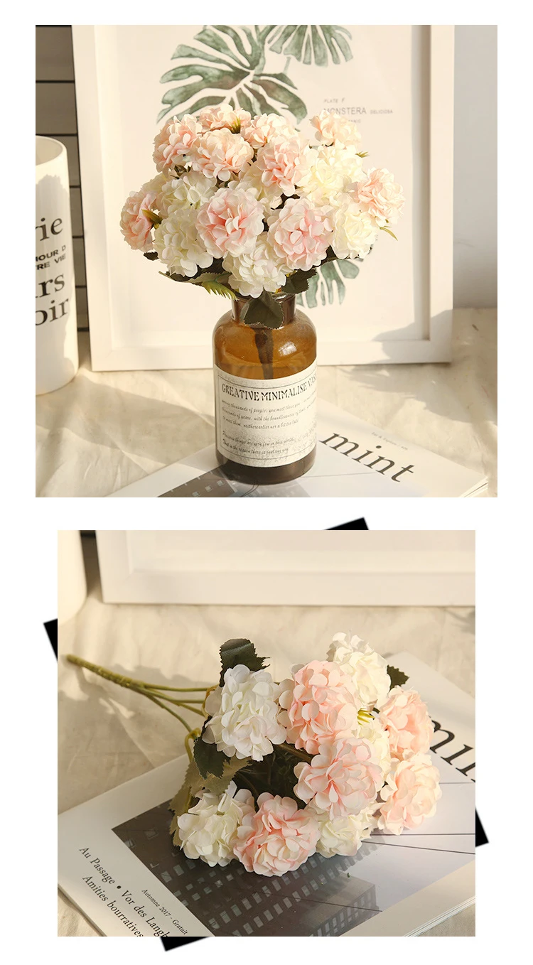 JAROWN 10 Head Ball Chrysanthemum Bouquet New Style Wedding Home Decoration Artificial Flowers Silk Flowers Luxury Home Decor (3)
