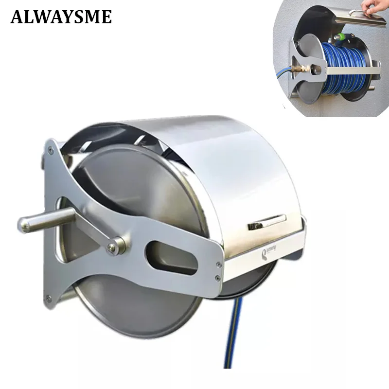 ALWAYSME Heavy-Duty Wall Mount / Portable Water Hose Reel With