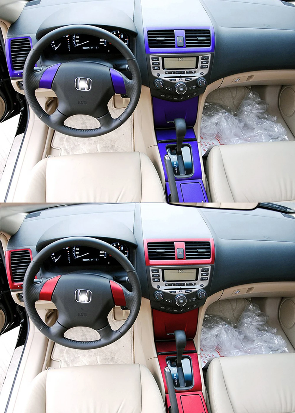 Самоклеющиеся автомобильные наклейки из углеродного волокна для HONDA Accord 2002-2007, виниловые автомобильные наклейки и наклейки, аксессуары для стайлинга автомобилей