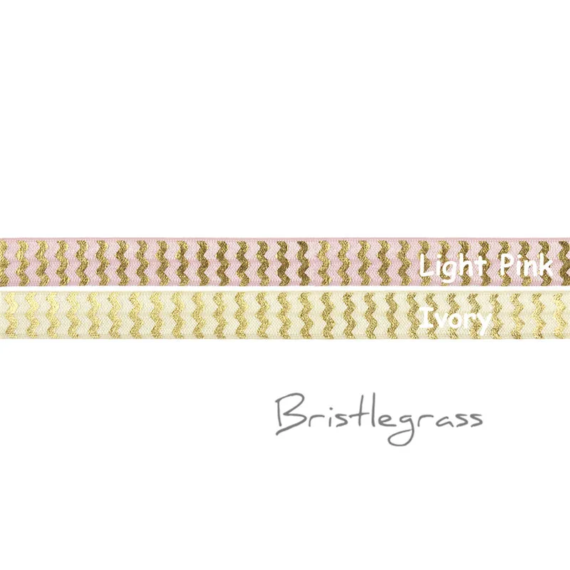 BRISTLEGRASS 5 двор 5/" 1,5 см золото шеврон Фольга враг печати внахлест резинки атласная повязка отделка повязка для волос платье DIY Швейные