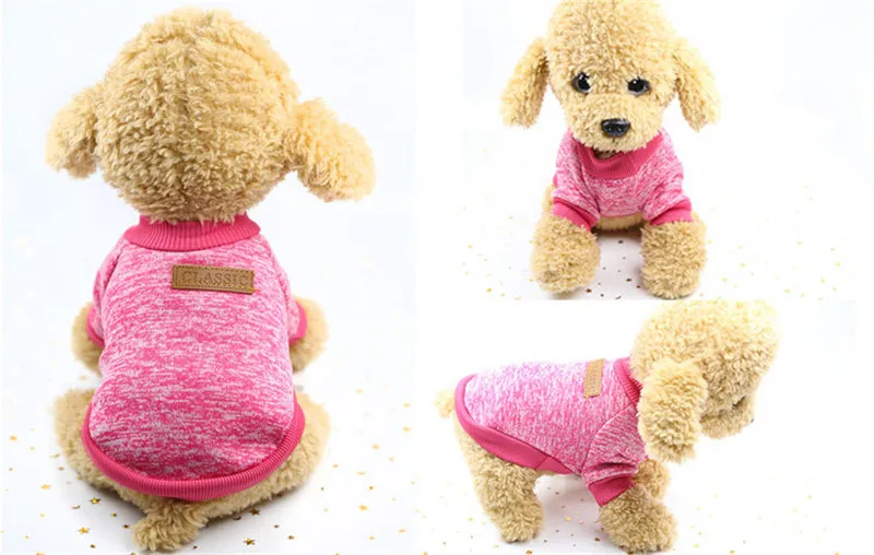 Mrosaa, 8 цветов, мягкий свитер для собаки, одежда для собак на зиму, одежда для маленьких собак, классическая одежда для домашних животных