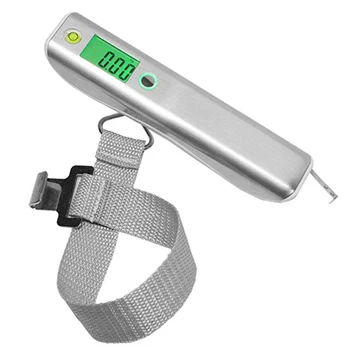 

50kg 50g Luggage Scale with Handy Bubble Level and Tape Measure For Traveler Electronic Balance Baggage Weight Scale