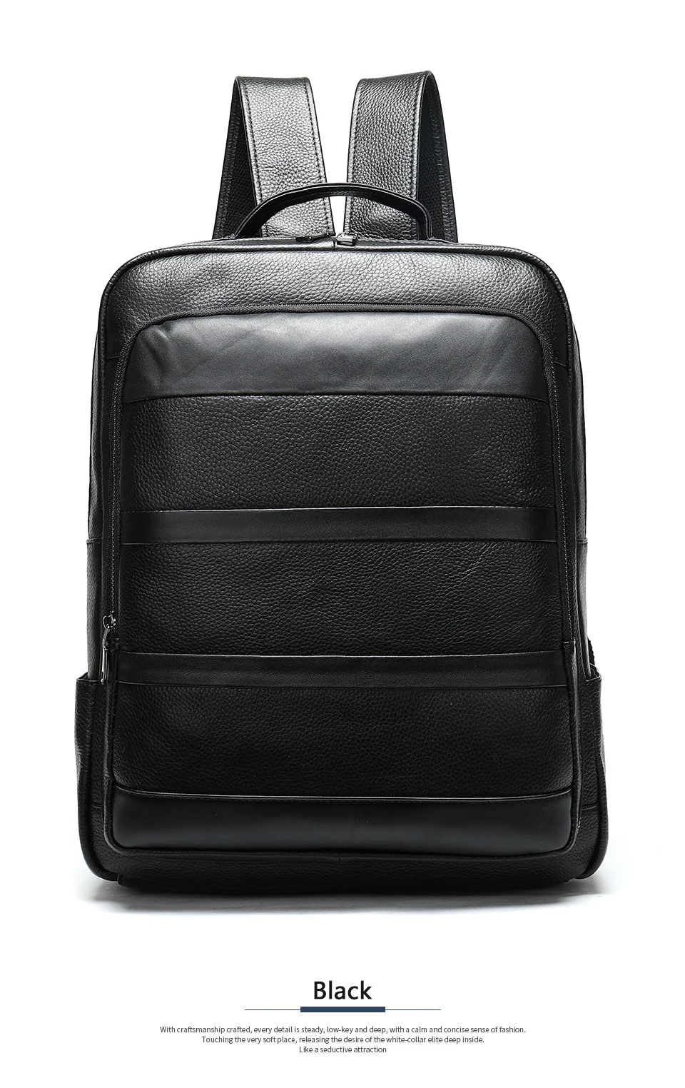 multifunction business men backpack laptop man leather backpacks fashion backapck travel shoulder mochila male anti thief 8878
