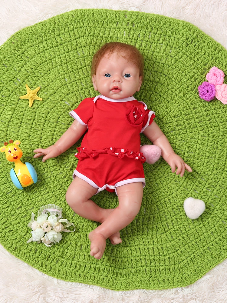 Реалистичная силиконовая кукла младенец IVITA WG1506RH 51 см 3 2 кг полностью с открытыми
