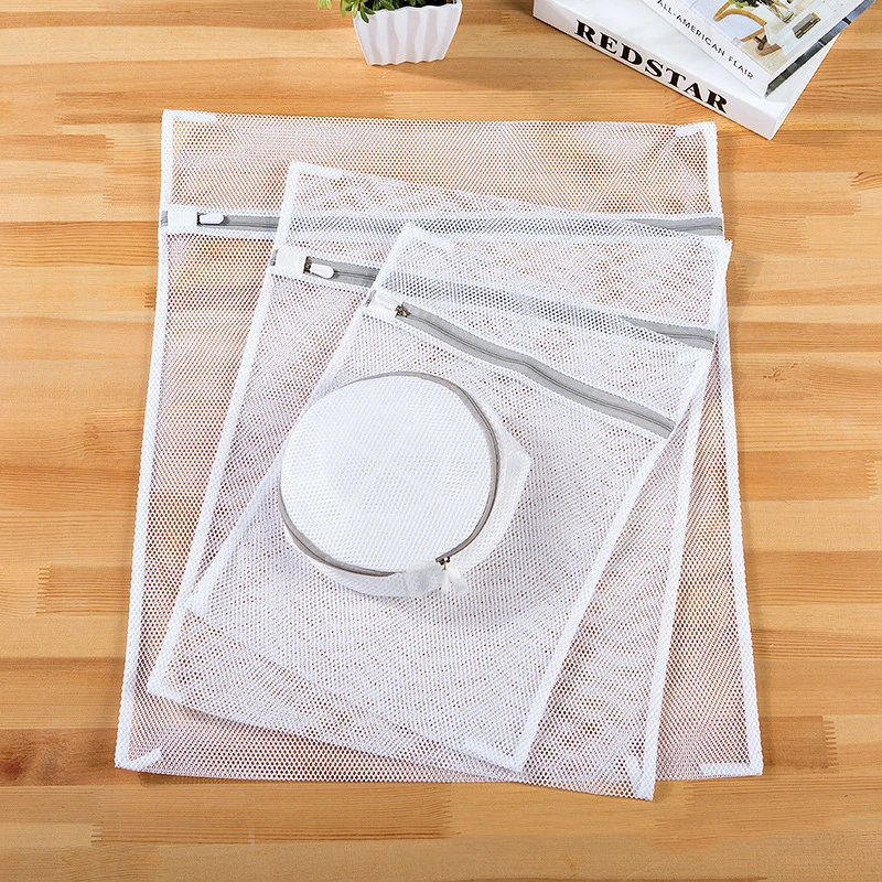 40*50 Coarse and Fine net Clothes Washing Machine Laundry Bra Lingerie Mesh Wash Bag Pouch